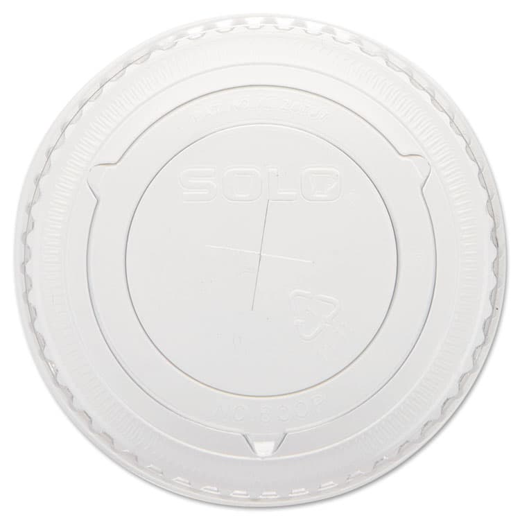 DART Straw-Slot Cold Cup Lids, Fits 10 oz Cold Cups, Plastic, Clear, 100/Pack, 25 Packs/Carton (DCC600TS)