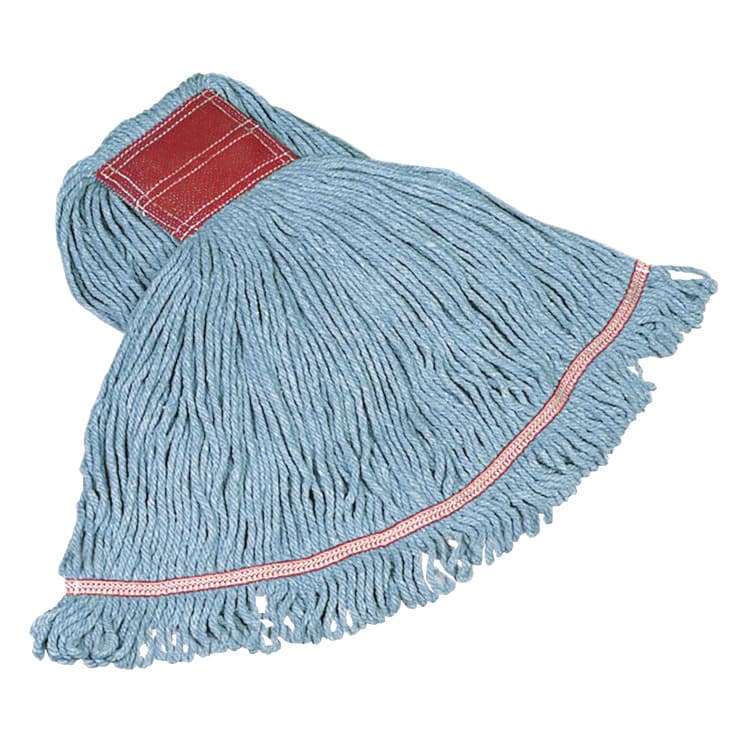 RUBBERMAID COMMERCIAL PROD. Swinger Loop Wet Mop Heads, Cotton/Synthetic, Large, Blue (RCPC153BLU)