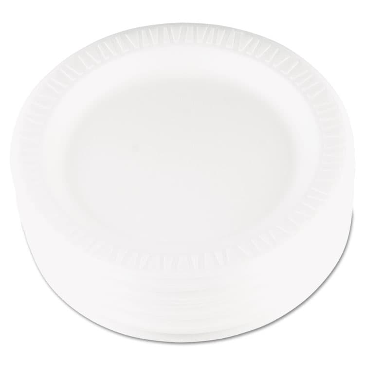 DART Quiet Classic Laminated Foam Dinnerware, Plate, 9" dia, White, 500/Carton (DCC9PWQR)
