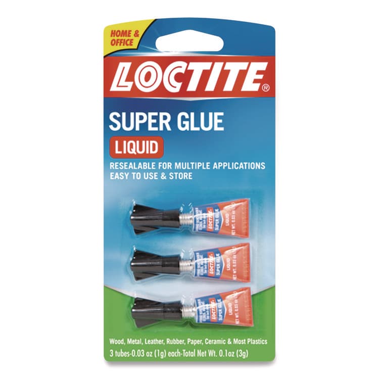 LOCTITE CORP. ACG Super Glue, 0.11 oz, Dries Clear, 3/Pack (LOC1710908)