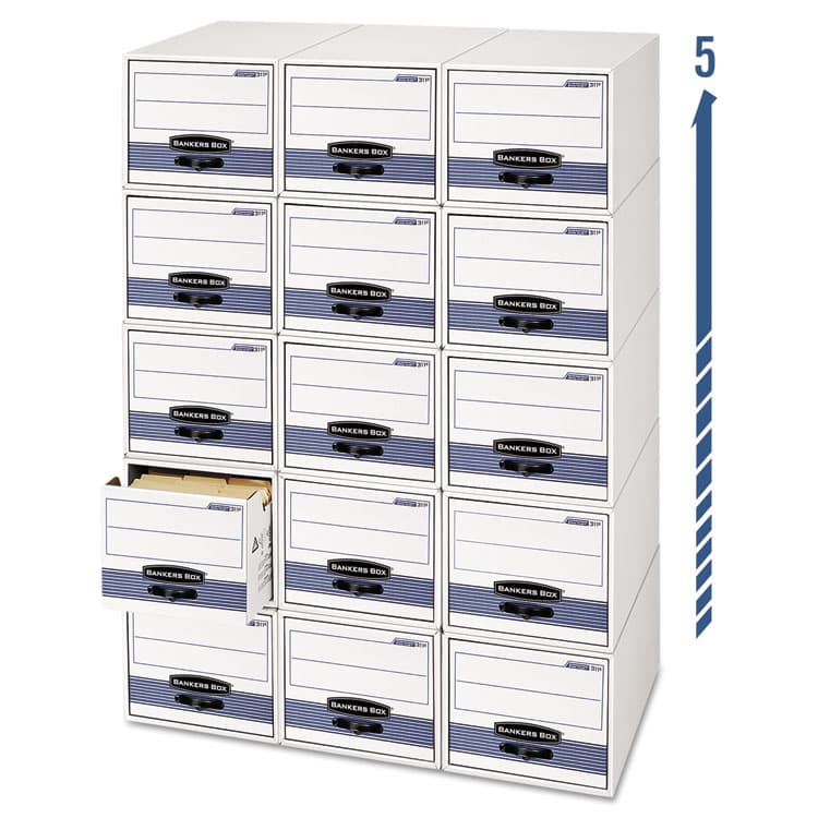 FELLOWES MFG. CO. STOR/DRAWER STEEL PLUS Extra Space-Savings Storage Drawers, Legal Files, 17" x 25.5" x 11.5", White/Blue, 6/Carton (FEL00312)