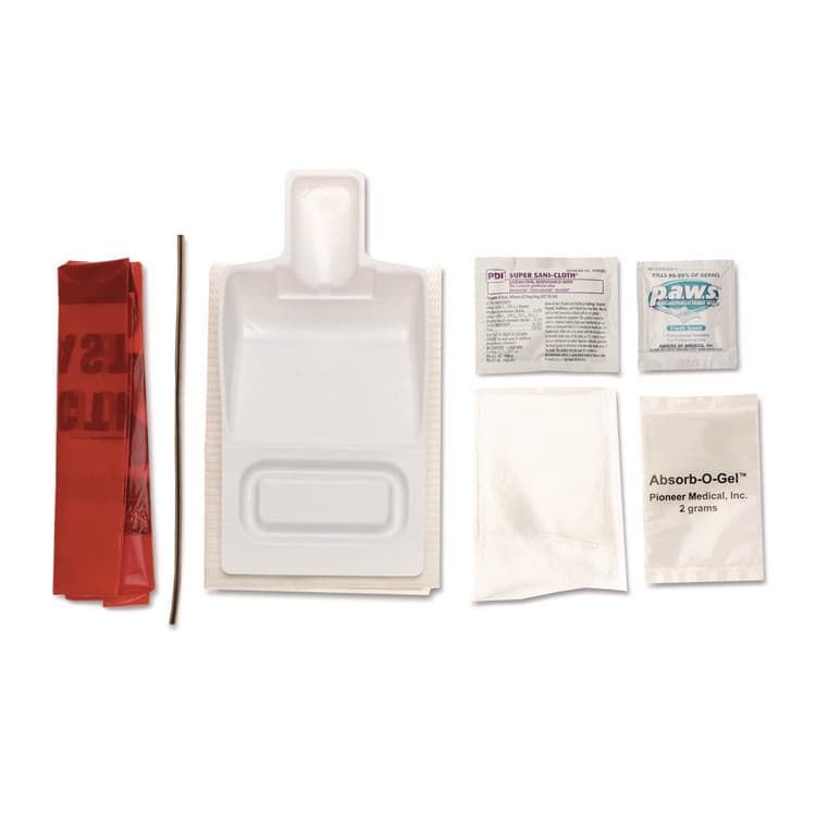 MEDLINE INDUSTRIES, . Biohazard Fluid Clean-Up Kit, 10.3 x 1.6 x 10.5, 7 Pieces, Synthetic-Fabric Bag (MIIMPH17CE210)