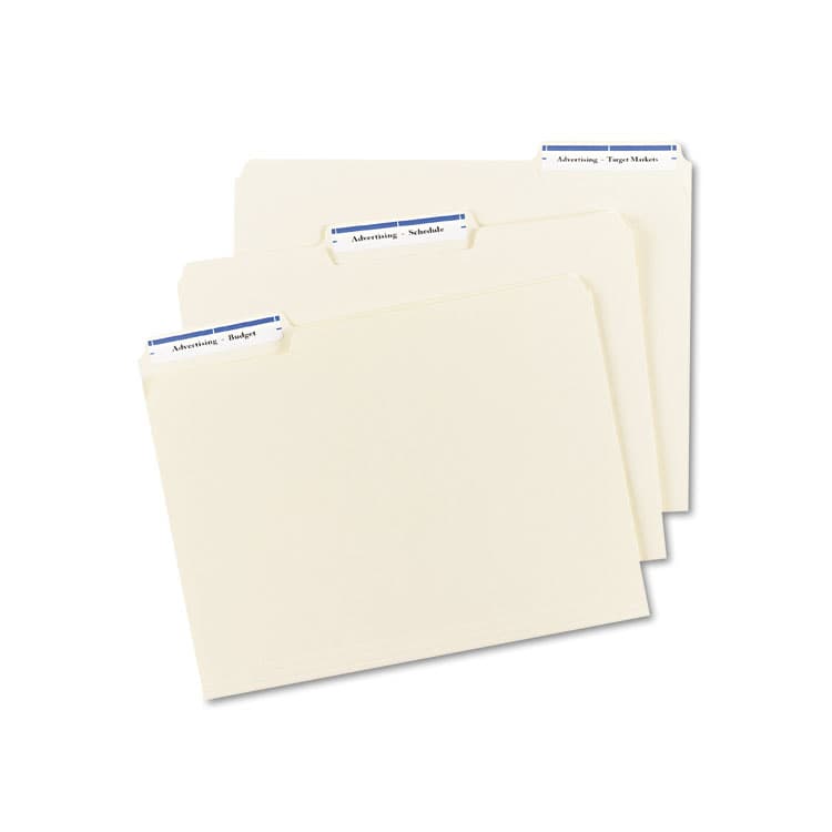 AVERY PRODUCTS CORPORATION Permanent TrueBlock File Folder Labels with Sure Feed Technology, 0.66 x 3.44, Blue/White, 30/Sheet, 50 Sheets/Box (AVE5766) thumbnail 2