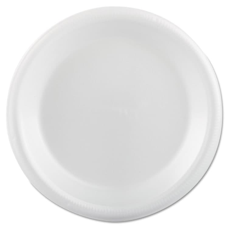 PLASTIFAR SA Foam Dinnerware, Plate, 9" dia, White, 25/Pack, 20 Packs/Carton (PST12003)