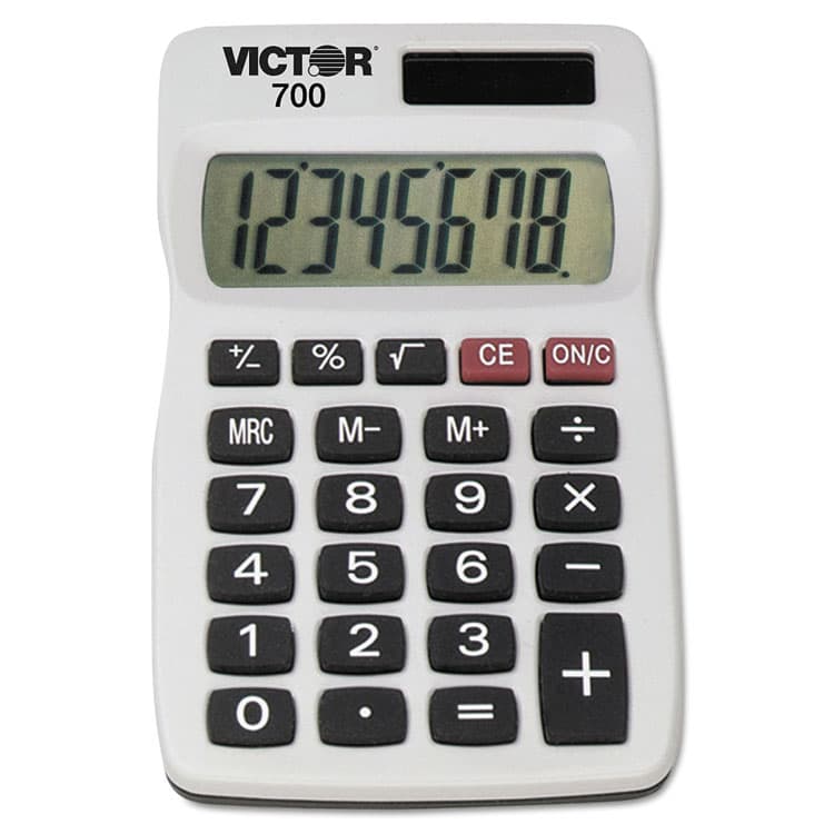 VICTOR TECHNOLOGY LLC 700 Pocket Calculator, 8-Digit LCD (VCT700)