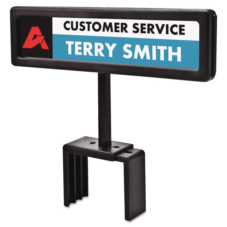 ADVANTUS CORPORATION People Pointer Cubicle Sign, Plastic, 8.5 x 2, Black (AVT75334) thumbnail 3