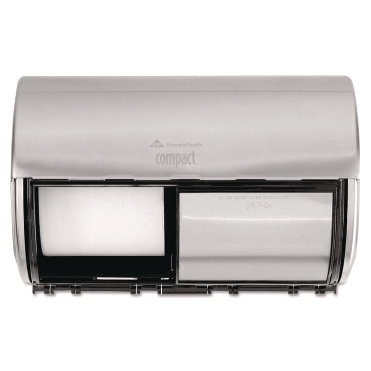 GEORGIA PACIFIC Compact Coreless Side-by-Side Double Roll Tissue Dispenser, 10.13 x 6.75 x 7.13, Stainless Steel (GPC56798)