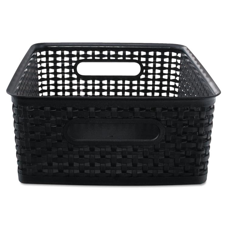ADVANTUS CORPORATION Weave Bins, 14.25 x 10.25 x 4.75, Black, 2/Pack (AVT40327)