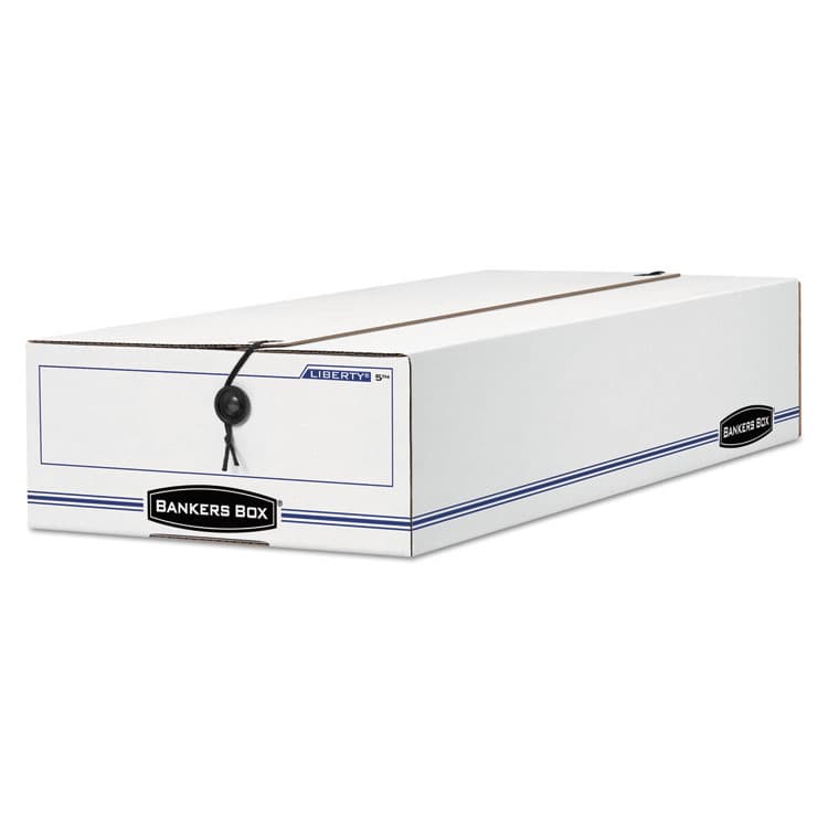 FELLOWES MFG. CO. LIBERTY Check and Form Boxes, 9.5" x 23.75" x 4.5", White/Blue, 12/Carton (FEL00007)