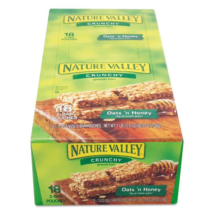 GENERAL MILLS Granola Bars, Oats'n Honey Cereal, 1.5 oz Bar, 18/Box (AVTSN3353) thumbnail 3