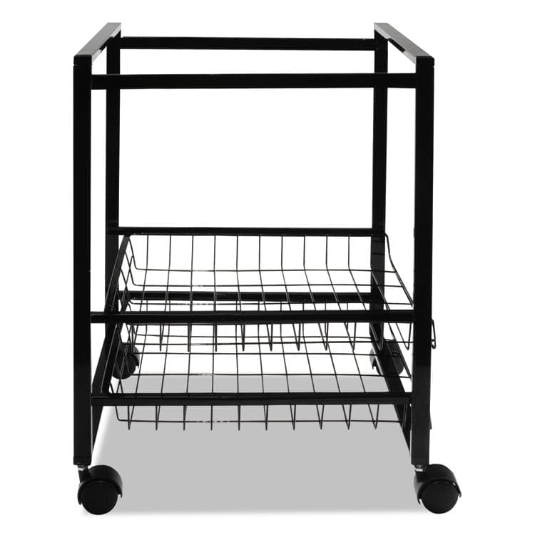 ADVANTUS CORPORATION Mobile File Cart with Sliding Baskets, Metal, 2 Drawers, 1 Bin, 12.88" x 15" x 21.13", Black (AVT34075) thumbnail 2