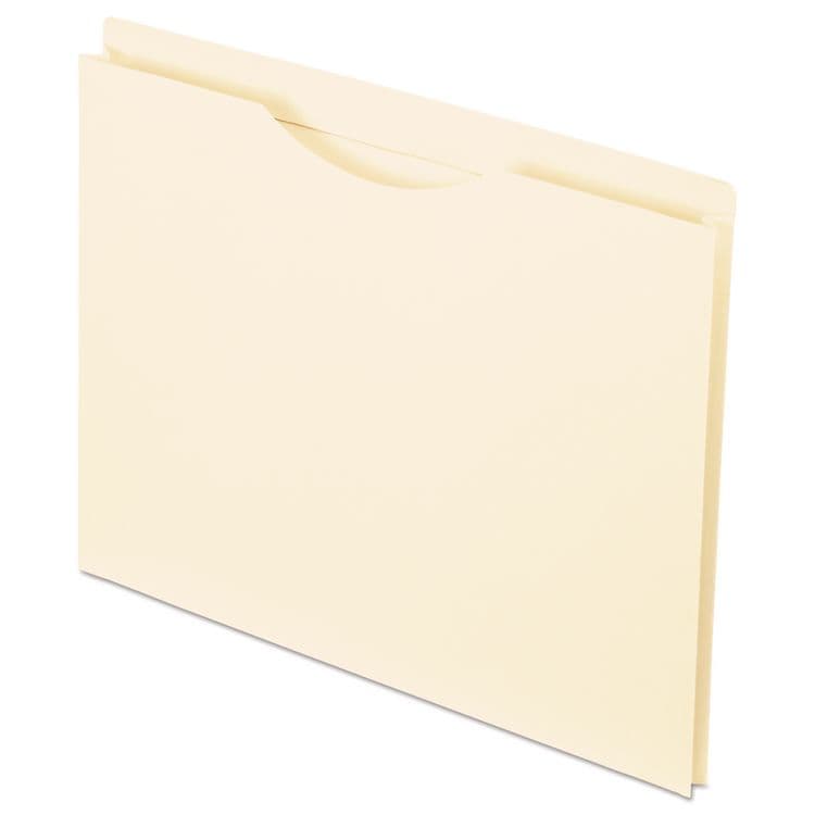 TOPS BUSINESS FORMS Manila Reinforced File Jackets, 2-Ply Straight Tab, Letter-Size, Manila, 50/Box (PFX22100)