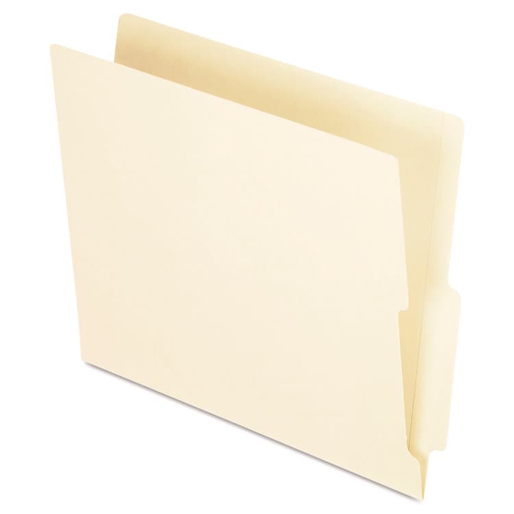 TOPS BUSINESS FORMS Manila End Tab Folders, 9.5" High Front, Straight 2-Ply Tabs, Letter Size, Manila, 100/Box (PFXH114D)