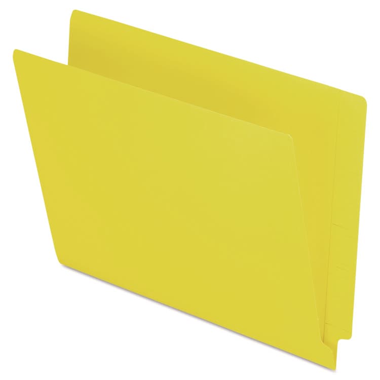 TOPS BUSINESS FORMS Colored End Tab Folders with Reinforced Double-Ply Straight Cut Tabs, Letter Size, 0.75" Expansion, Yellow, 100/Box (PFXH110DY)
