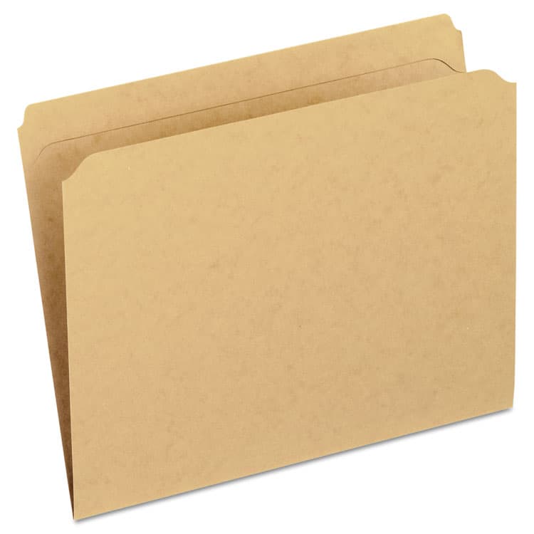 TOPS BUSINESS FORMS Dark Kraft File Folders with Double-Ply Top, Straight Tabs, Letter Size, 0.75" Expansion, Brown, 100/Box (PFXRK152)