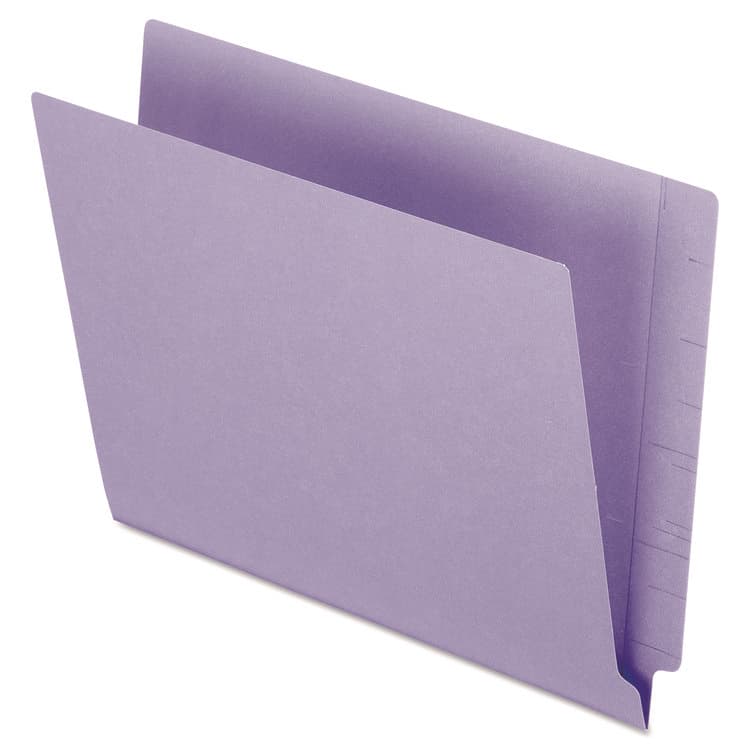 TOPS BUSINESS FORMS Colored End Tab Folders with Reinforced Double-Ply Straight Cut Tabs, Letter Size, 0.75" Expansion, Purple, 100/Box (PFXH110DPR)