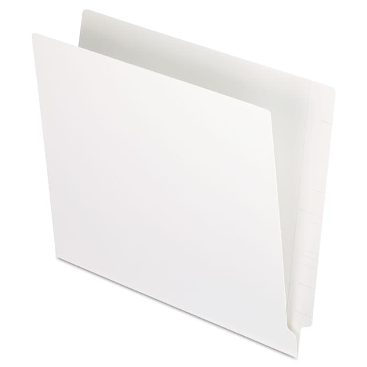 TOPS BUSINESS FORMS Colored End Tab Folders with Reinforced Double-Ply Straight Cut Tabs, Letter Size, 0.75" Expansion, White, 100/Box (PFXH110DW)
