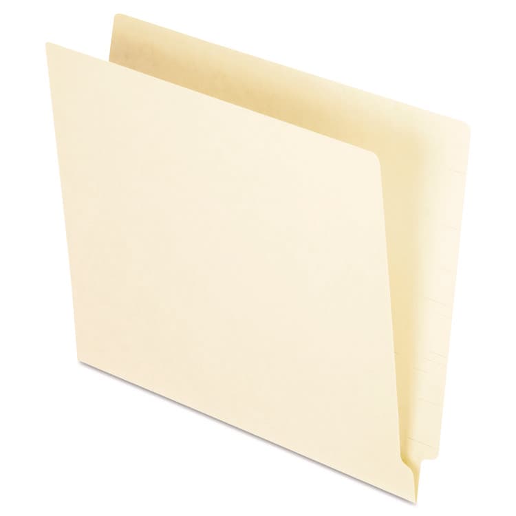 TOPS BUSINESS FORMS Manila End Tab Folders, 9.5" High Front, Straight 1-Ply Tabs, Letter Size, Manila, 100/Box (PFXH110)