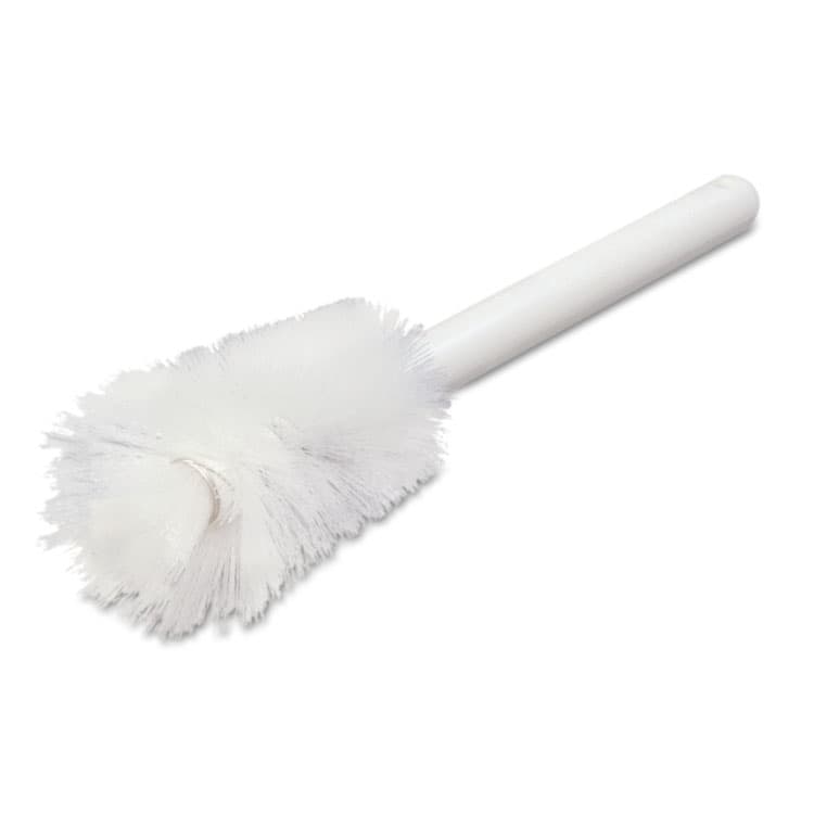CFS BRANDS Sparta Handle Bottle Brush for Pint Bottles, White Polyester Bristles, 4.5" Brush, 7.5" White Plastic Handle 12/Carton (CFS4046600CT)