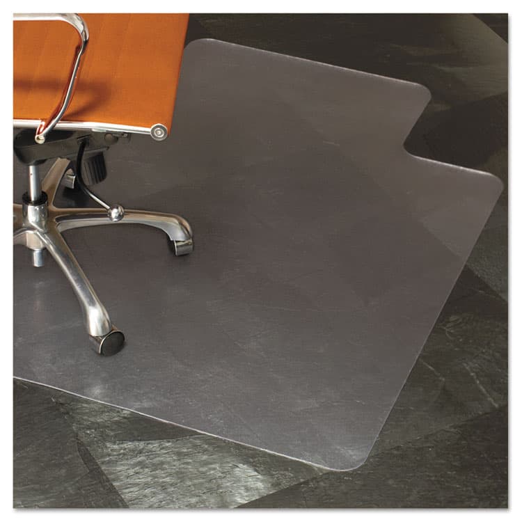 E.S. ROBBINS Natural Origins Biobased Chair Mat for Hard Floors, Rectangular with Lip, Straight Edges, 45" x 53", Clear (ESR143012)
