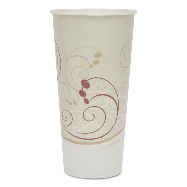 DART Symphony Treated-Paper Cold Cups, 22 oz, White/Beige/Red, 50/Bag, 20 Bags/Carton (SCCRS22NSYM)