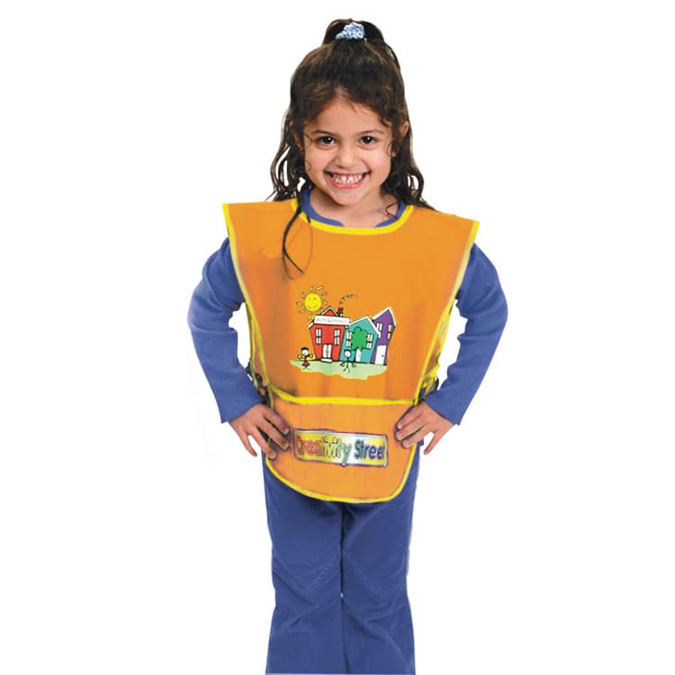 PACON CORPORATION Kraft Artist Smock, Fits Kids Ages 3-8, Vinyl, One Size Fits All, Bright Colors (CKC5207)