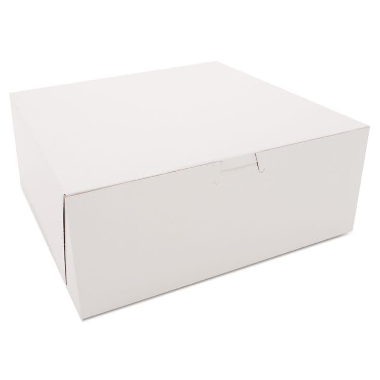 SOUTHERN CHAMPION TRAY White One-Piece Non-Window Bakery Boxes, 10 x 10 x 4, White, Paper, 100/Carton (SCH0973)