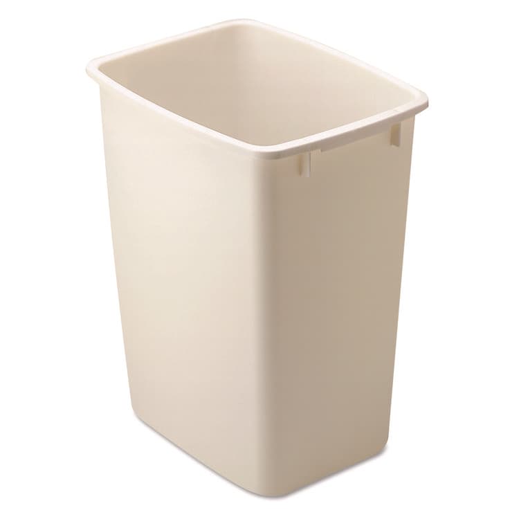 RUBBERMAID Open-Top Wastebasket, 9 gal, Plastic, Bisque, 6/Carton (RCP2806BISCT)