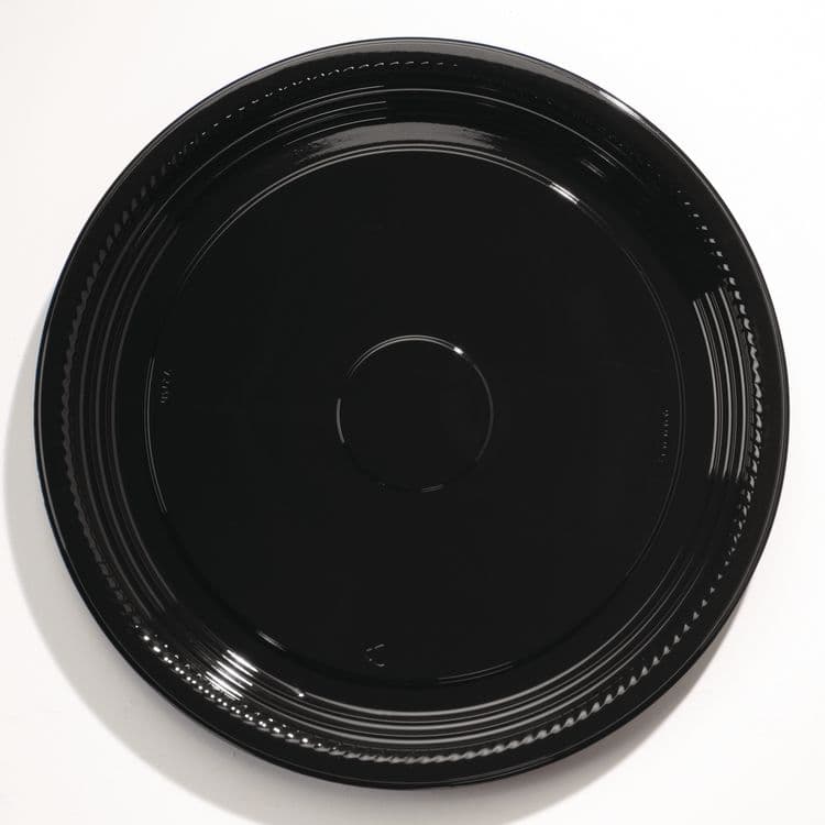 WNA, . Caterline Casuals Thermoformed Platters, 16" Diameter, Black, Plastic, 25/Carton (WNAA516PBL)