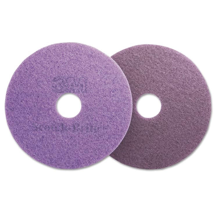 3M/COMMERCIAL TAPE DIV. Diamond Floor Pads, 20" Diameter, Purple, 5/Carton (MMM08418)