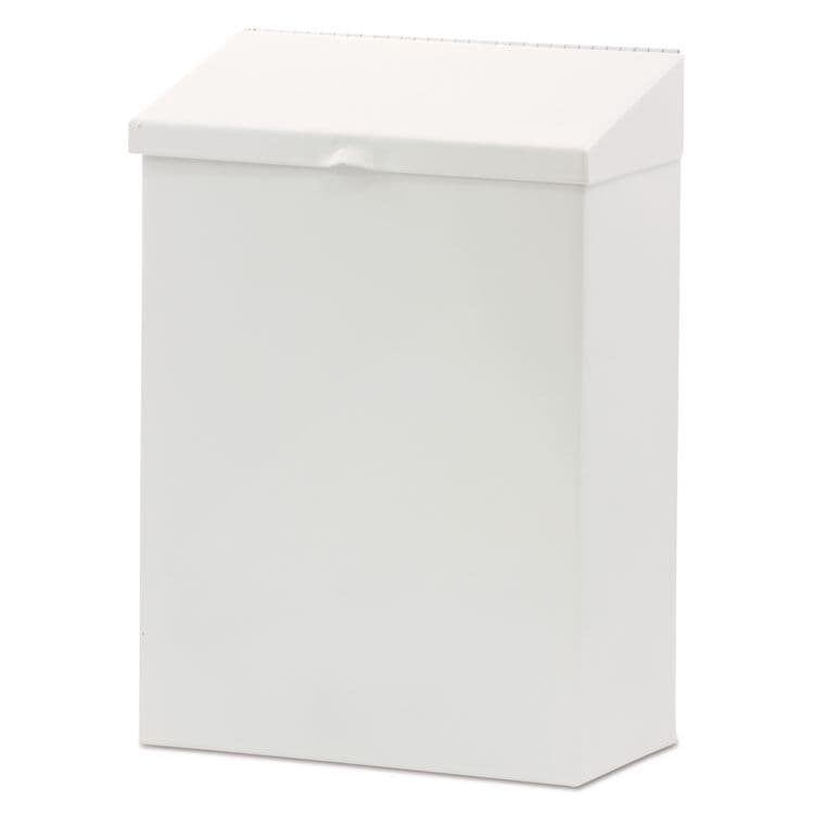 HOSPECO Feminine Hygiene Product Waste Receptacle, Metal, White (HOSND1W)