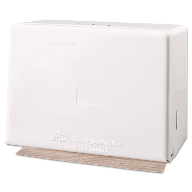 GEORGIA PACIFIC Space Saver Singlefold Towel Dispenser, Steel, 11.63 x 6.63 x 8.13, White (GPC56701)