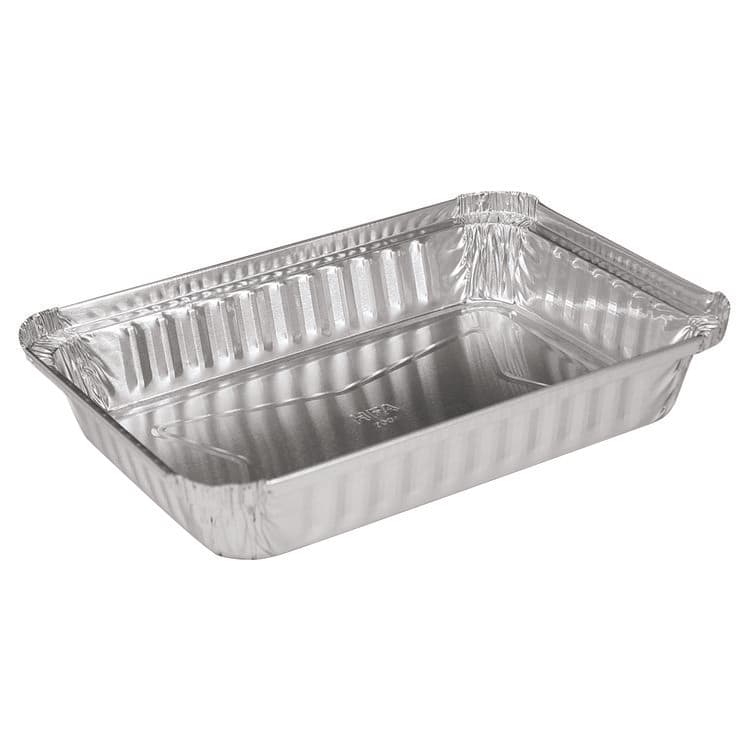 HFA Aluminum Oblong Pan, Shallow, 1.5 lb, 6 x 8.59 x 1.25, Silver, 500/Carton (HFA206130) thumbnail 2