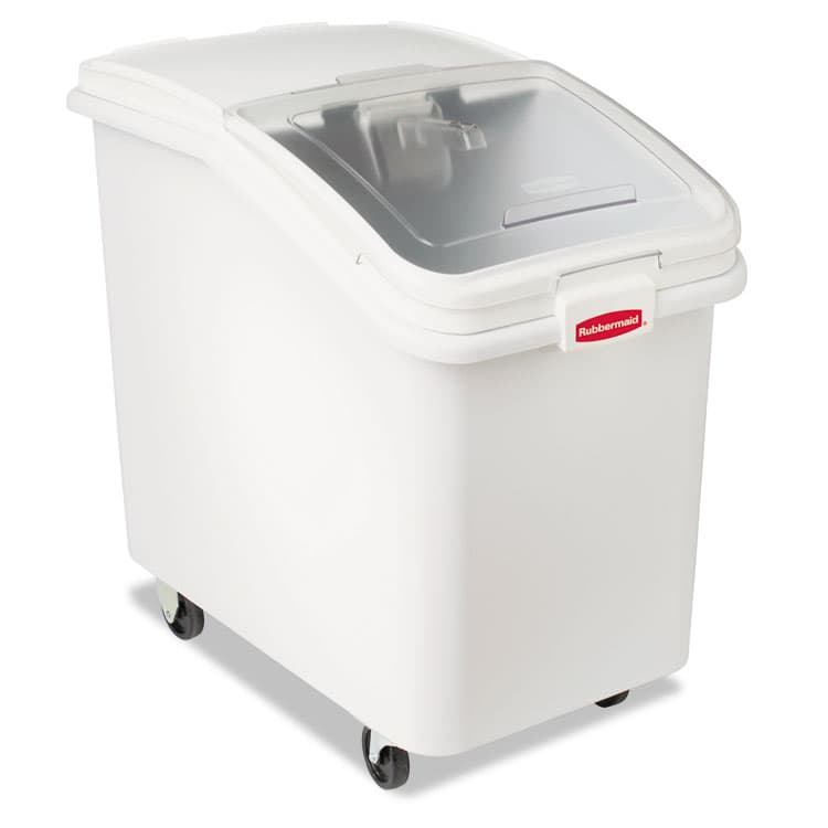 RUBBERMAID COMMERCIAL PROD. ProSave Mobile Ingredient Bin, 30.86 gal, 18 x 29.75 x 28, White, Plastic (RCP360388WHI)
