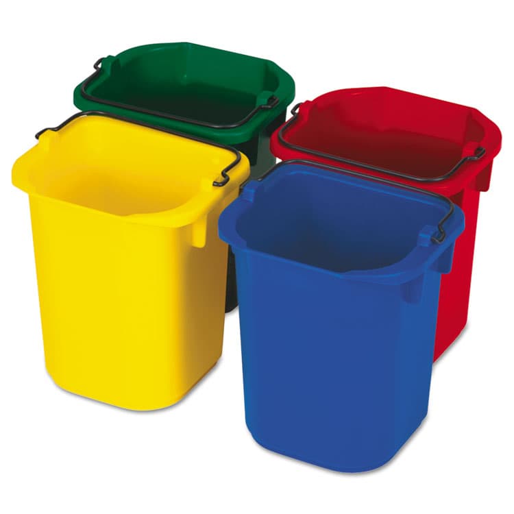 RUBBERMAID COMMERCIAL PROD. 5-Quart Disinfecting Utility Pail, Plastic, 4 Colors (RCP9T83)