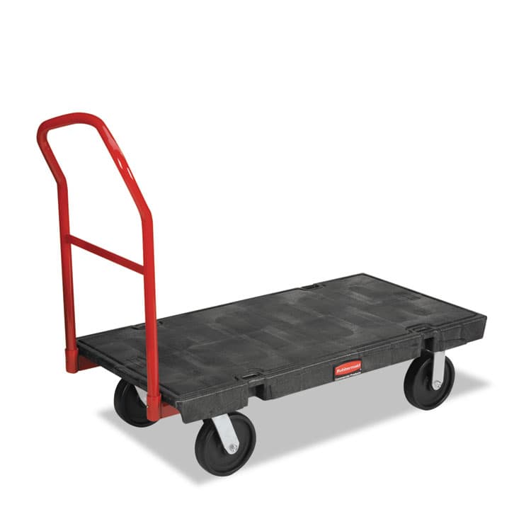 RUBBERMAID COMMERCIAL PROD. Platform Truck, 2,000 lb Capacity, 24 x 48 x 7, Black (RCP4441BLA)