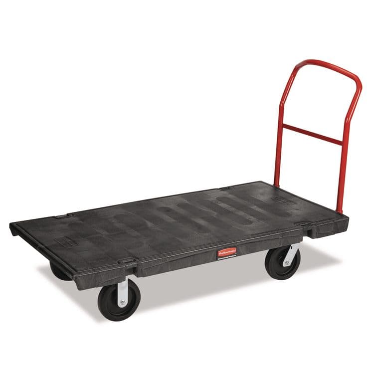 RUBBERMAID COMMERCIAL PROD. Platform Truck with 8" TPR Casters, 2,000 lb Capacity, 30 x 60 x 7, Black (RCP4466BLA)