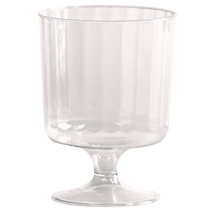 WNA, . Classic Crystal Plastic Wine Glasses on Pedestals, 5 oz, Clear, 10/Pack, 24 Packs/Carton (WNACCW5240) thumbnail 2