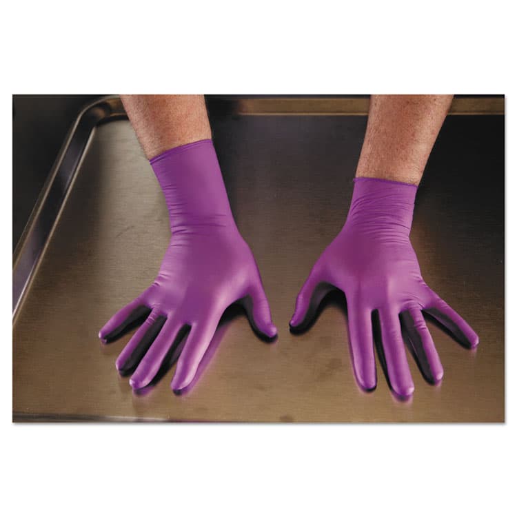 KIMBERLY CLARK PURPLE NITRILE Exam Gloves, Powder-Free, Large, 6 mil Thick, 12" Long, Purple, 500/Carton (ANS50603)