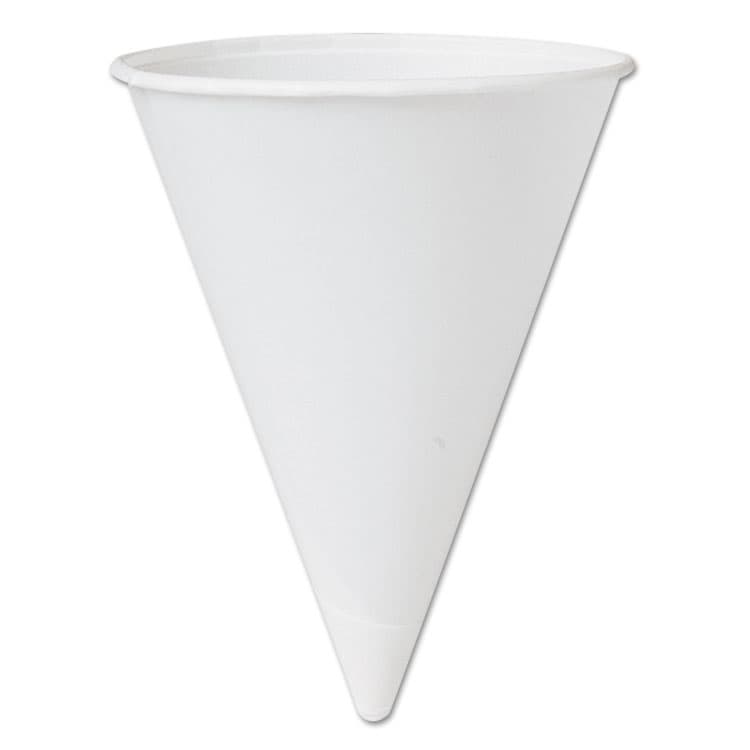DART Bare Eco-Forward Treated Paper Cone Cups, ProPlanet Seal, 4.25 oz, White, 200/Bag, 25 Bags/Carton (SCC42BR)