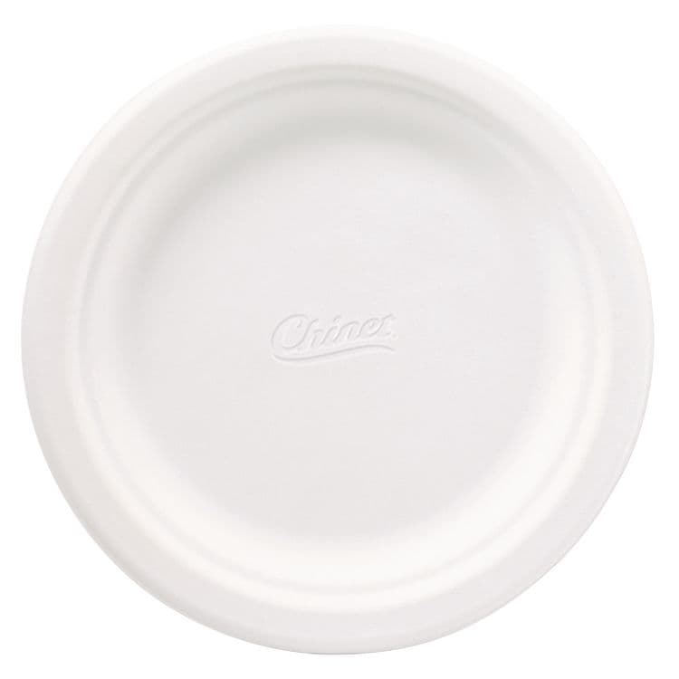 HUHTAMAKI Classic Paper Plates, 6.75" dia, White, 125/Pack, 8 Packs/Carton (HUH21226CT)