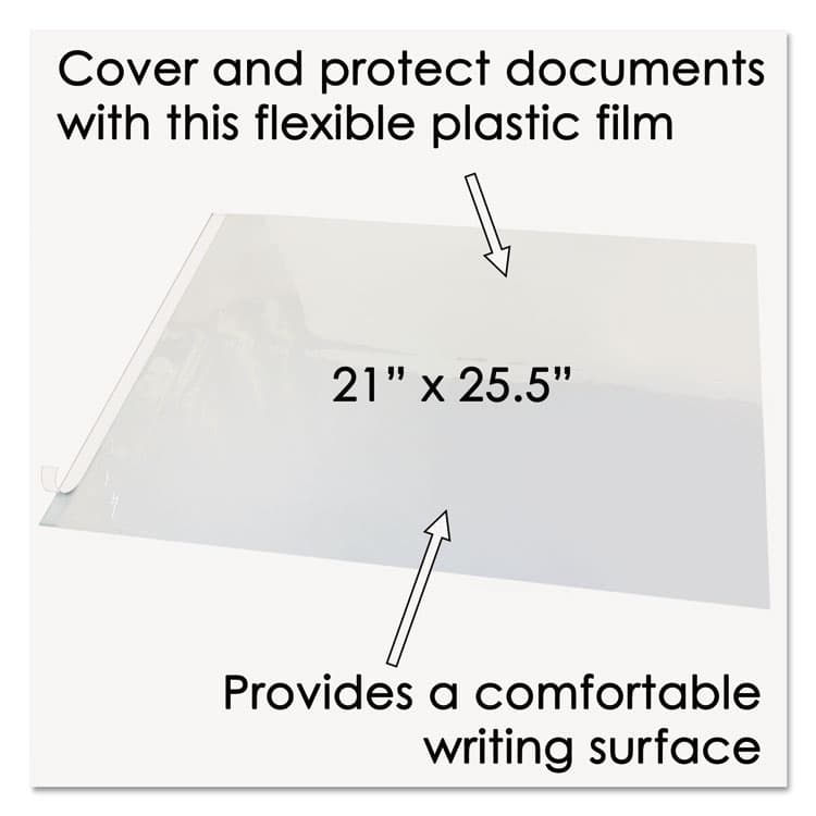 ARTISTIC LLC Second Sight Clear Plastic Desk Protector, Hinged Top Protector, 25.5" x 21", Clear (AOPSS2125) thumbnail 2