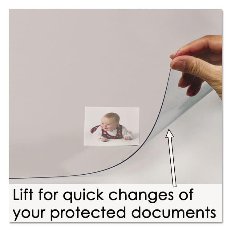 ARTISTIC LLC KrystalView Desk Pad with Antimicrobial Protection, Matte Finish, 22" x 17", Clear (AOP60240MS) thumbnail 3