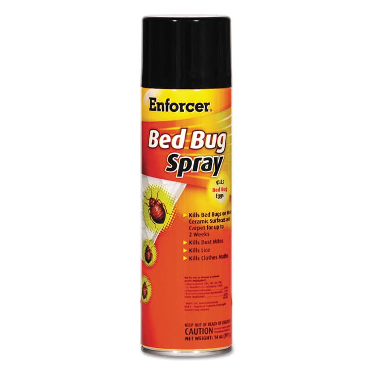 ZEP . Bed Bug Spray, For Bed Bugs/Dust Mites/Lice/Moths, 14 oz Aerosol Spray, 12/Carton (AMREBBK14)