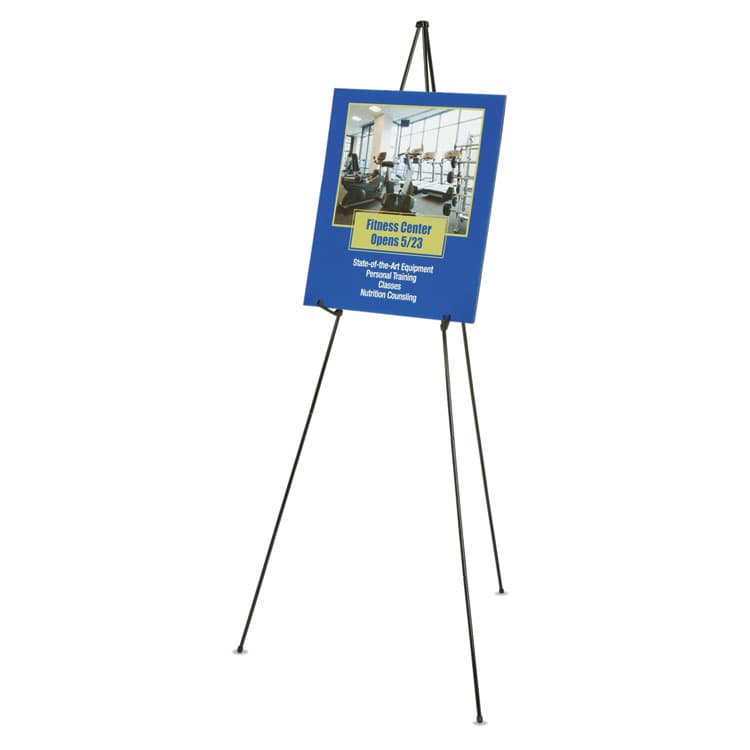 QUARTET MFG. Instant Easel, 62.38" Tall, Metal, Black, Supports Up to 5 lb (QRT29E) thumbnail 2
