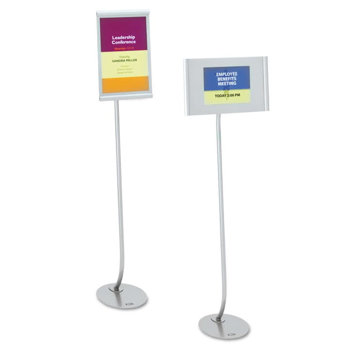 QUARTET MFG. Designer Sign Stand, Silver Aluminum Frame, 11 x 17 (QRT7922) thumbnail 4