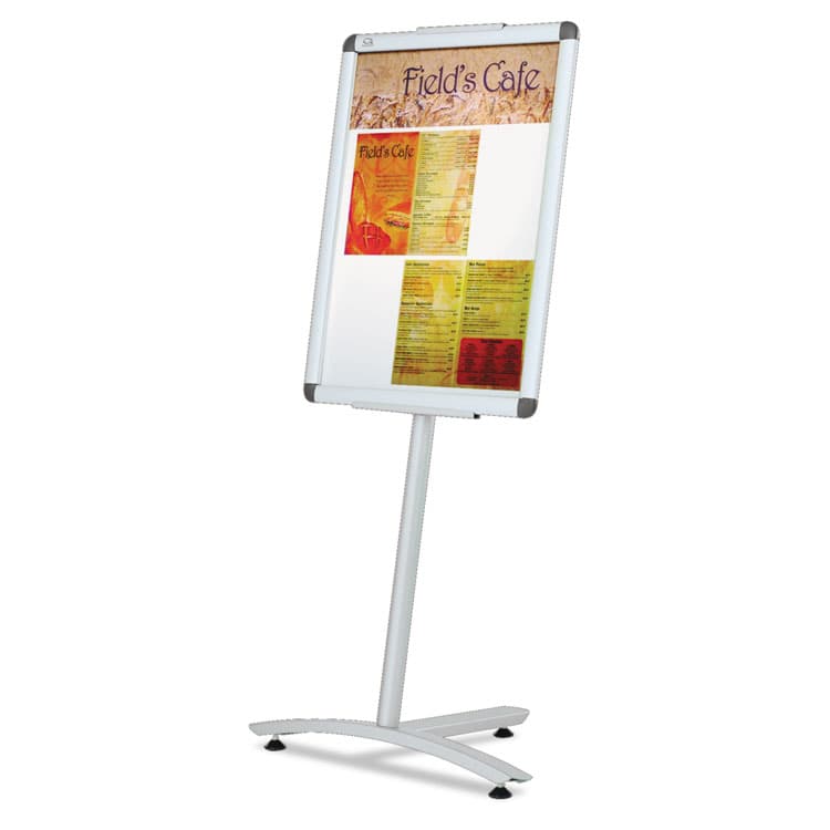 QUARTET MFG. Improv Lobby Clip-Frame Pedestal Sign, 18 x 24 Frame, 54" High, Aluminum (QRTLCF2418) thumbnail 4