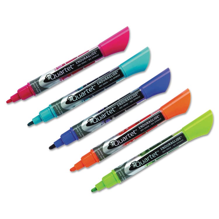 QUARTET MFG. EnduraGlide Dry Erase Marker, Broad Chisel Tip, Nine Assorted Colors, 12/Set (QRT500120M) thumbnail 2