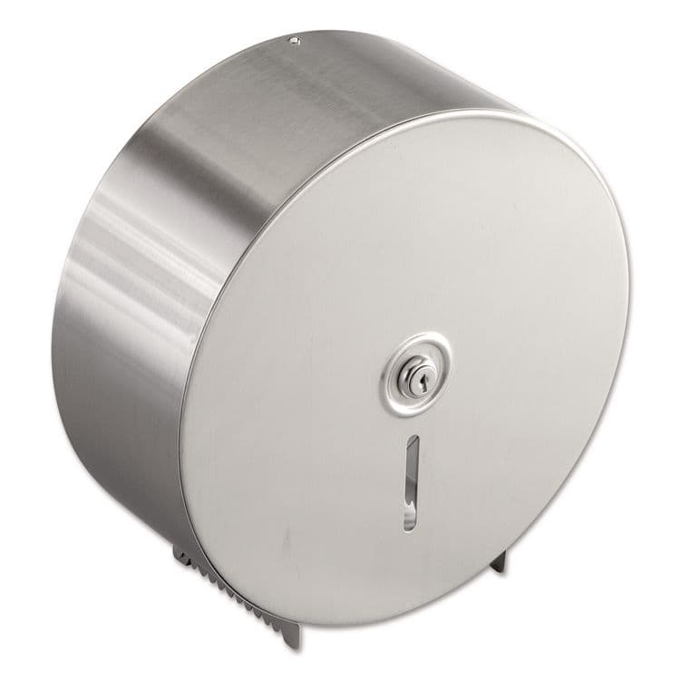 BOBRICK WASHROOM Single Roll Jumbo Toilet Tissue Dispenser, 10.66 x 4.5 x 10.63, Silver (BOB2890)
