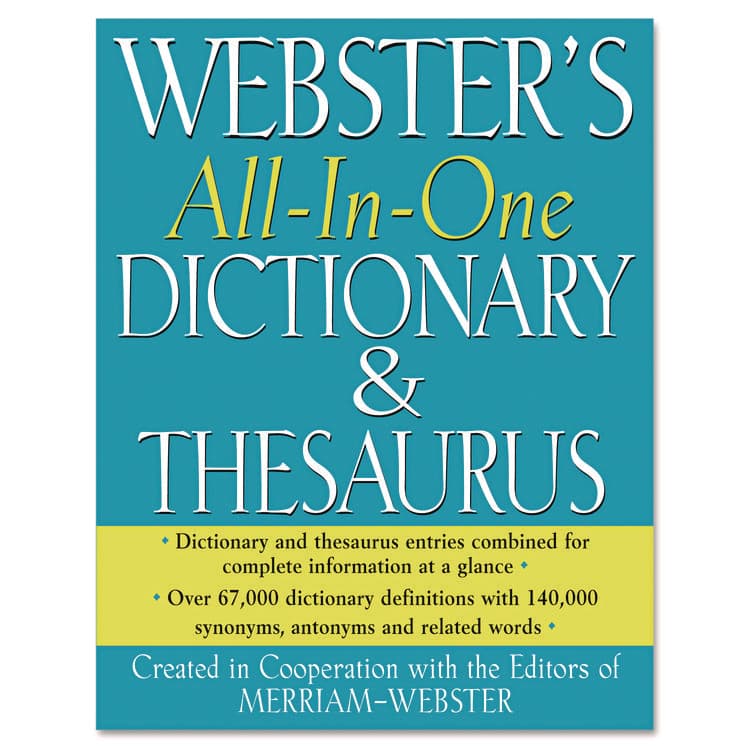 ADVANTUS CORPORATION Merriam-Webster All-In-One Dictionary/Thesaurus, Hardcover, 768 Pages (MERFSP0471)